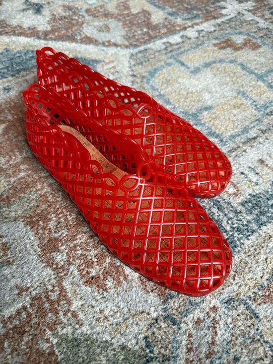 Steve Madden Shoes - Red Lattice Ballet Flats - Women's Slip-On Shoes